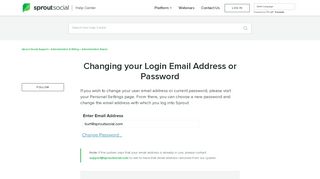 
                            5. Changing your Login Email Address or Password – Sprout ...