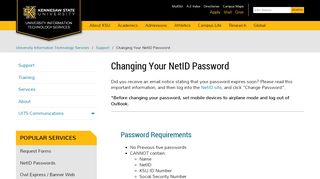 
                            5. Changing Your NetID Password - University ... - UITS Kennesaw