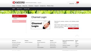
                            9. Channel Login | KYOCERA Partner Area
