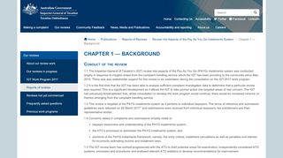 
                            5. Chapter 1 — Background | Inspector-General of Taxation