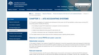 
                            4. Chapter 3 — ATO accounting systems | Inspector-General of Taxation