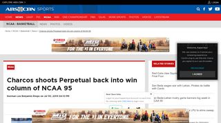 
                            9. Charcos shoots Perpetual back into win column of NCAA 95 | ABS ...