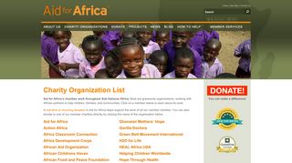 
                            3. Charity Organization List - Aid for Africa