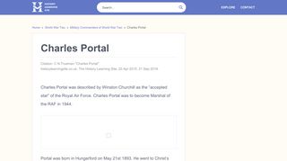 
                            1. Charles Portal - History Learning Site