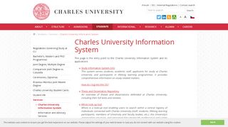 
                            2. Charles University Information System - Charles University