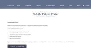 
                            1. ChARM Patient Portal - Dr. Alicia Cole | Naturopathic Physician