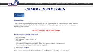 
                            8. CHARMS INFO. & LOGIN | pearceband