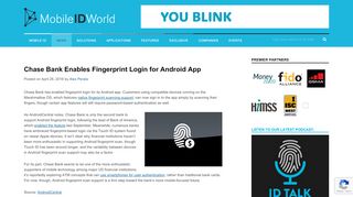 
                            1. Chase Bank Enables Fingerprint Login for …