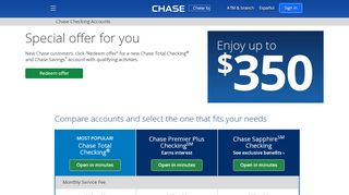 
                            6. Chase Checking Accounts | Chase