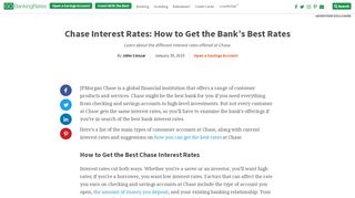 
                            3. Chase Interest Rates: How to Get the Bank's Best Rates ...