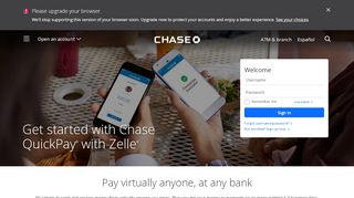 
                            3. Chase QuickPay® with Zelle(SM) - Chase.com