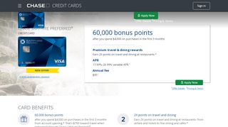 
                            3. Chase Sapphire Preferred Credit Card | Chase.com