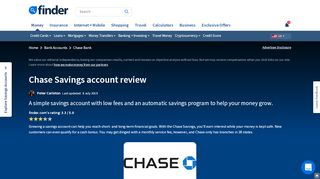 
                            5. Chase Savings account review - finder.com