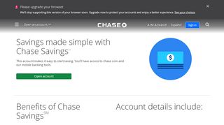 
                            6. Chase Savings(SM) Account | Savings | Chase.com