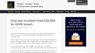 
                            9. Chat app Knuddels fined €20,000 for GDPR breach - IT ...