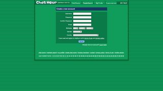 
                            4. Chat Hour - - Create a new account