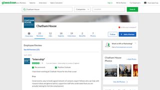 
                            6. Chatham House - Internship | Glassdoor