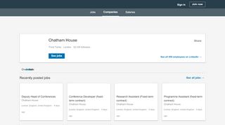 
                            4. Chatham House: Jobs | LinkedIn