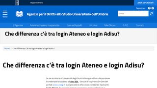 
                            2. Che differenza c'è tra login Ateneo e login Adisu? | Agenzia ...