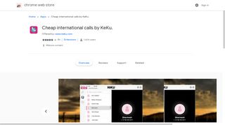 
                            3. Cheap international calls by KeKu. - Chrome Web Store