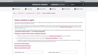 
                            7. Check a landlord or agent | London City Hall - London.gov.uk
