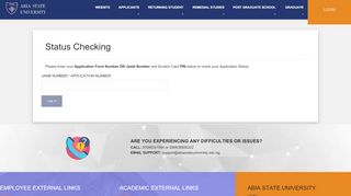 
                            1. Check Admission Status - ABSU | Student Portal