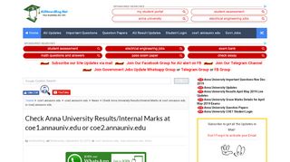 
                            3. Check Anna University Results/Internal Marks at coe1 ...