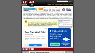 
                            2. Check AOL login history / recent activity - Login Tips