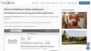 
                            1. Check Availability & Online Application - Eagle Village Apartments