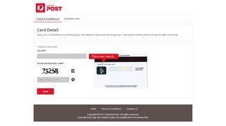 
                            3. Check Balance - Australia Post