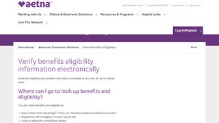 
                            7. Check Benefits & Eligibility | Aetna Dental