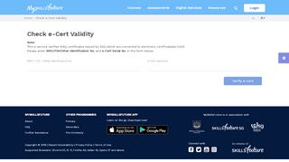 
                            10. Check e-Cert Validity | MySkillsFuture.sg