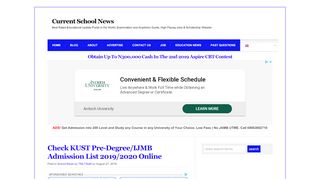 
                            5. Check KUST Pre-Degree/IJMB Admission List 2019/2020 Online ...