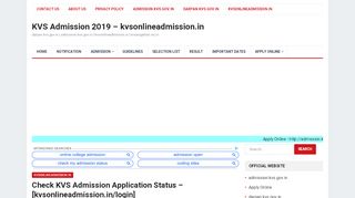 
                            1. Check KVS Admission Application Status ...