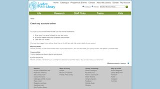 
                            3. Check my account online | London Public Library