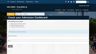 
                            2. Check my admission status - Nelson Mandela University