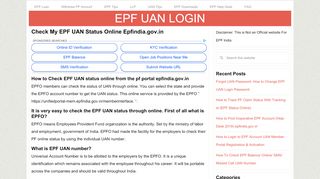 
                            3. Check My EPF UAN Status Online Epfindia.gov.in