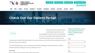 
                            6. Check out our Patient Portal! | First Coast Cardiovascular Institute