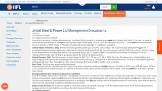 
                            8. Check out the Jindal steel power ltd Management Discussions | Live ...