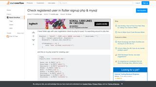 
                            4. Check registered user in flutter signup php & mysql - Stack Overflow