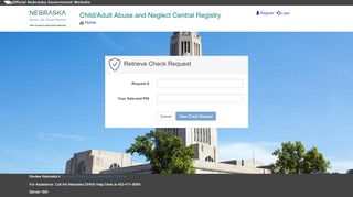 
                            5. Check Request - Home Page - DHHS CFS