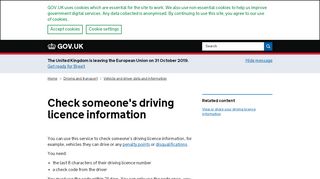 
                            7. Check someone's driving licence information - GOV.UK