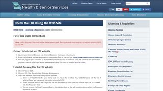 
                            6. Check the EDL Using the Web Site | EDL | Health & Senior ...