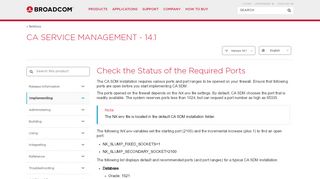 
                            8. Check the Status of the Required Ports - CA Service ...