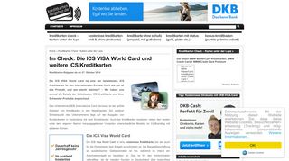 
                            4. Check: VISA World Card und weitere ICS Kreditkarten