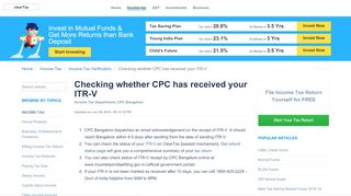 
                            2. Check whether CPC has received your ITR-V or Not - ClearTax
