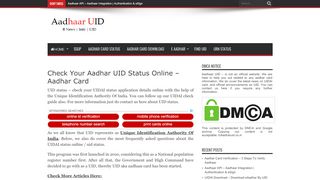 
                            4. Check Your Aadhar UID Status Online - Aadhar Card