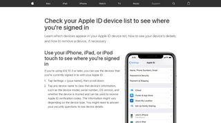 
                            4. Check your Apple ID device list to see where you're signed in ...