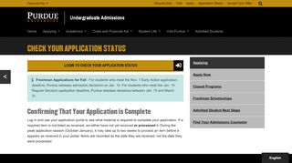 
                            2. Check Your Application Status - Undergraduate Admissions - Purdue ...
