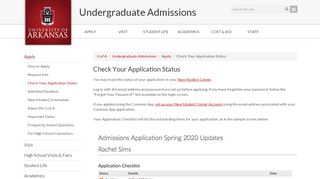 
                            4. Check Your Application Status | University of Arkansas